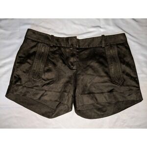 The Limited Suede Shorts Size 2 Brown Zipper Accents Y2K Short The Limited Suede
